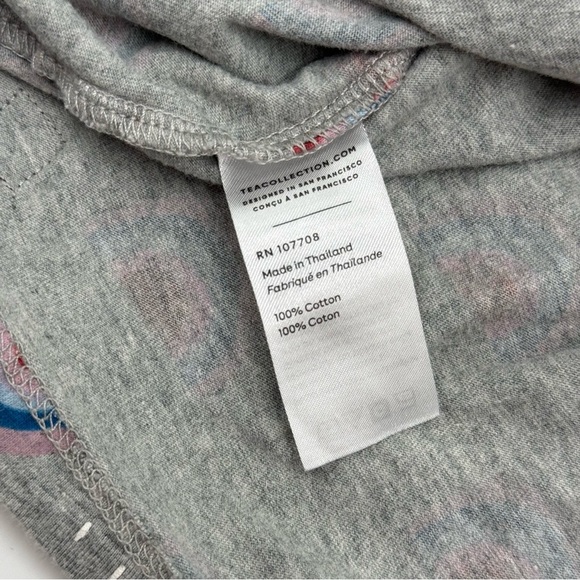 Tea Collection Baby Girls Gray Rainbow Umbrella Rain Dress 18-24 months Cotton - Picture 4 of 10